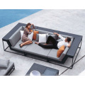 Comfortable PE rattan sofa sets outdoor wicker sofa with coffee table